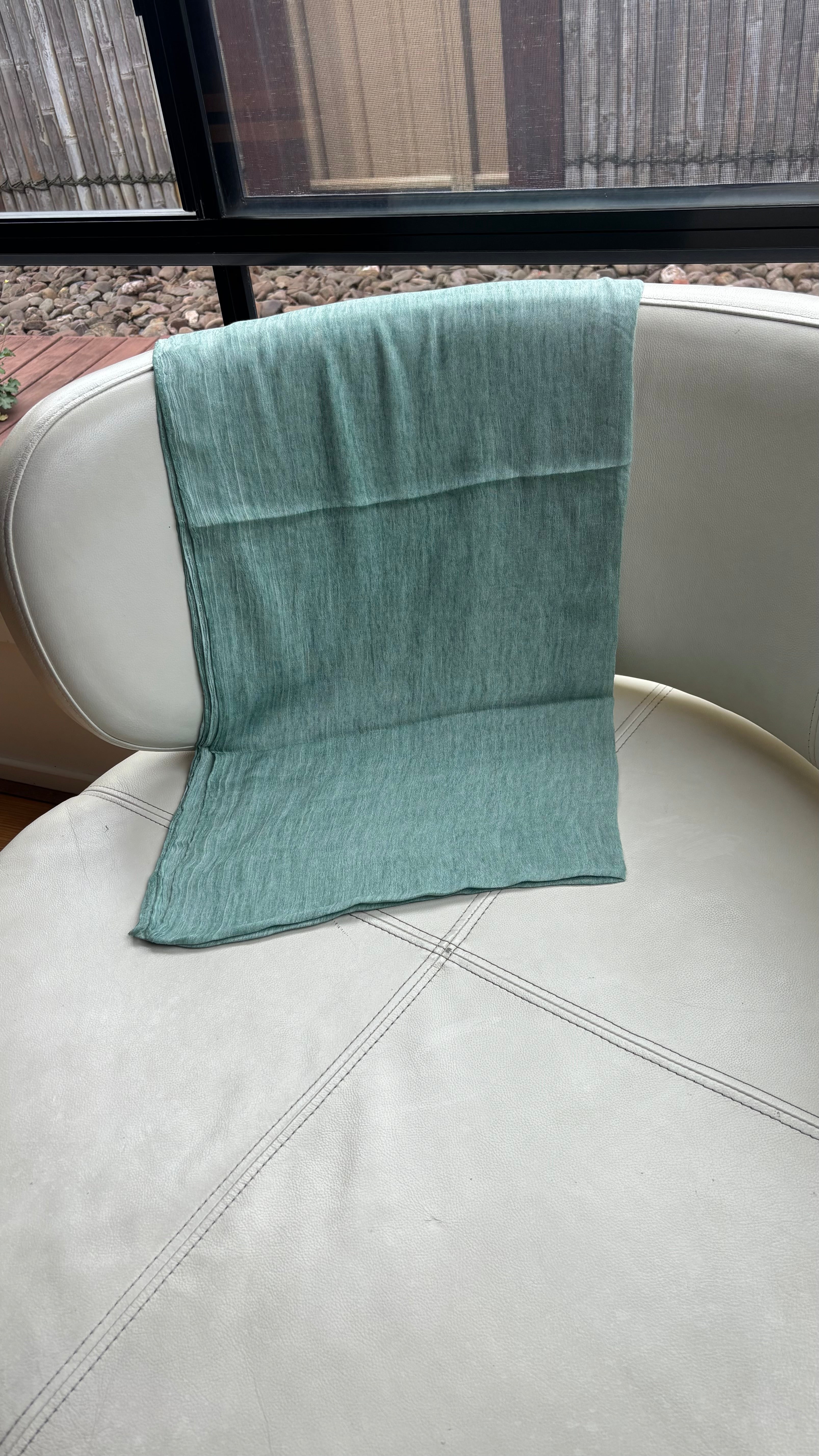Teal Green Crunch Modal Hijab