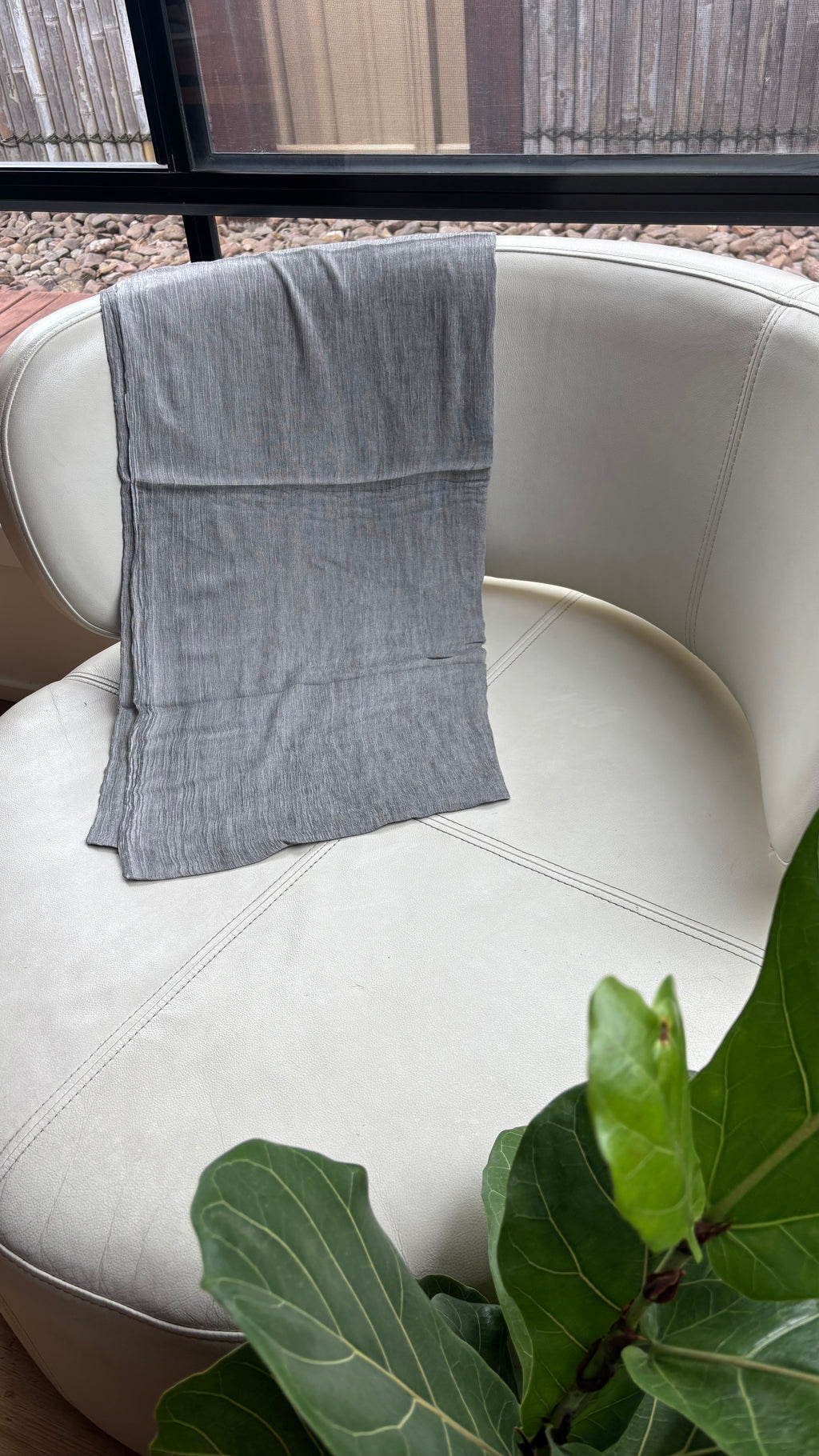 Grey Crunch Modal Hijab