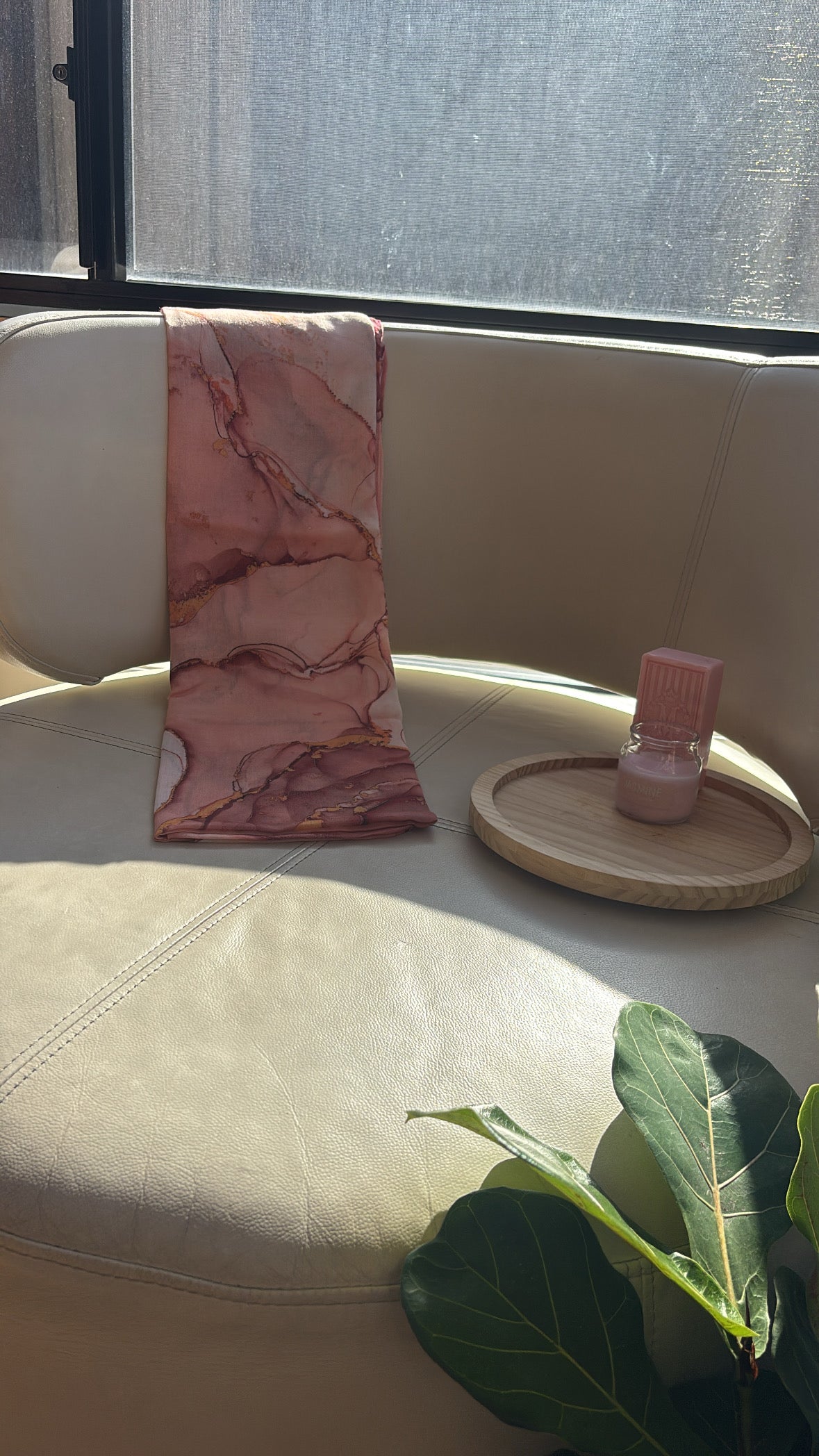 Marble Pink Modal Printed Hijab