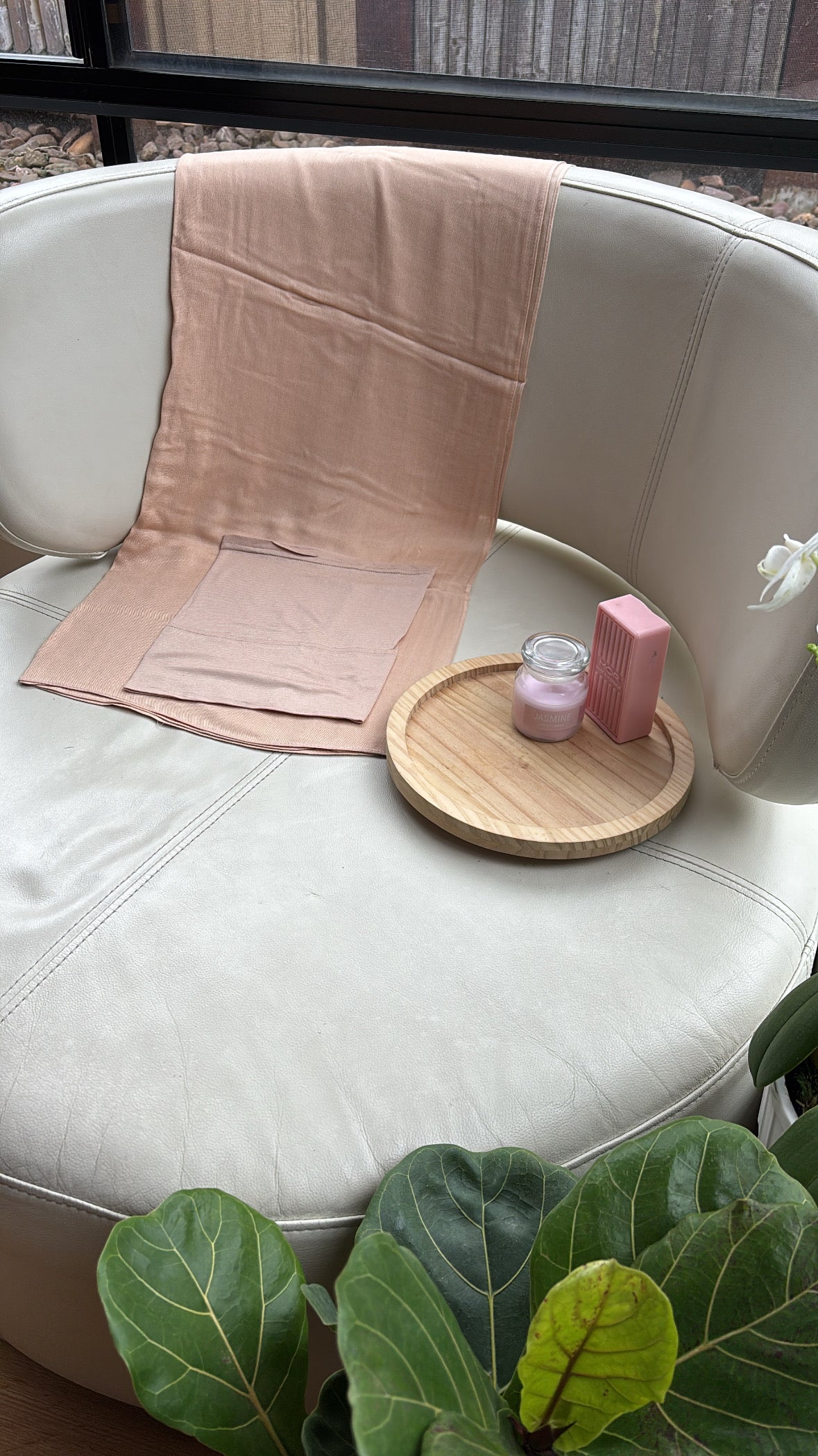 Peach Modal Hijab / Matching Cap