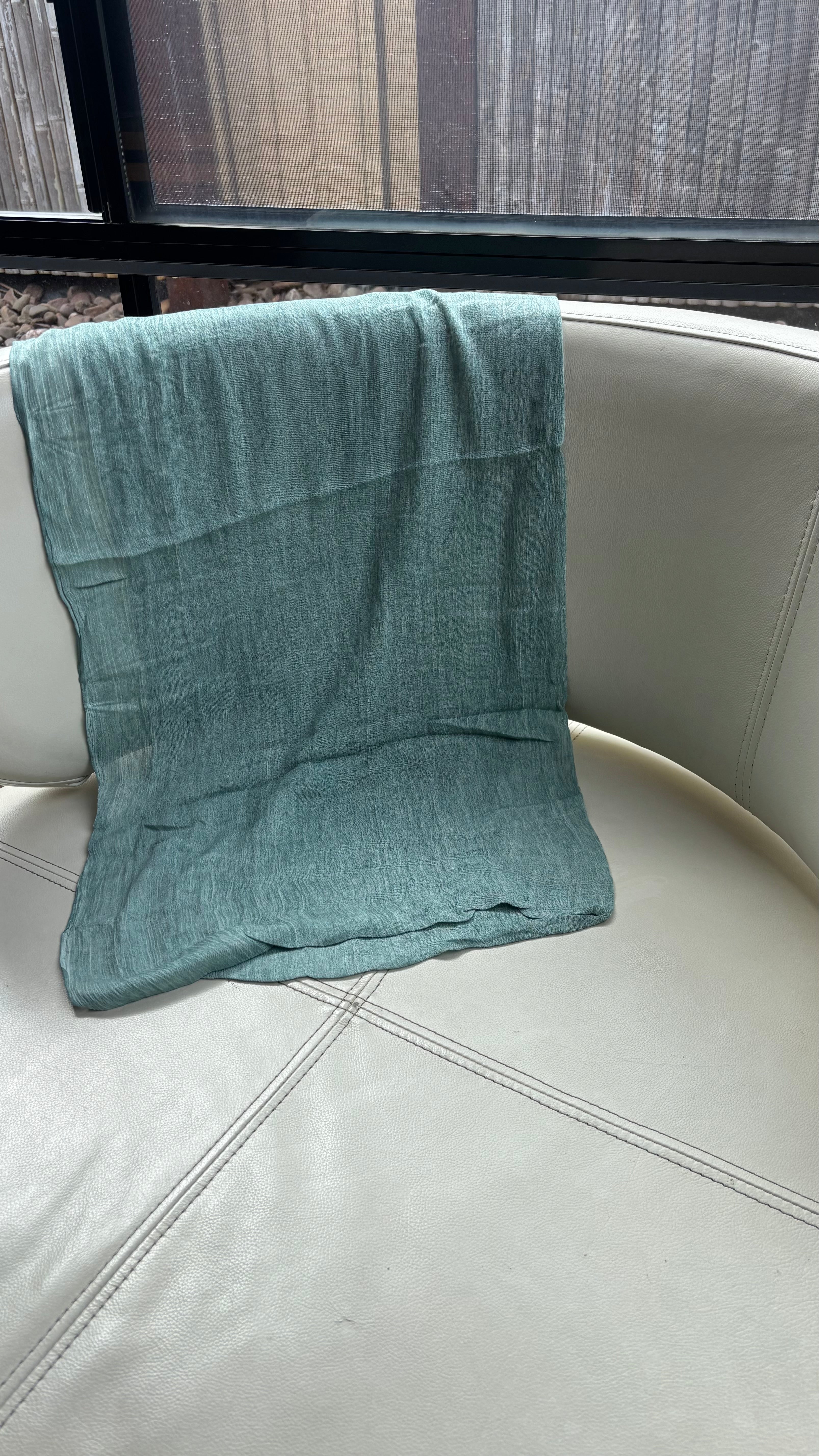 Teal Blue Crunch Modal Hijab