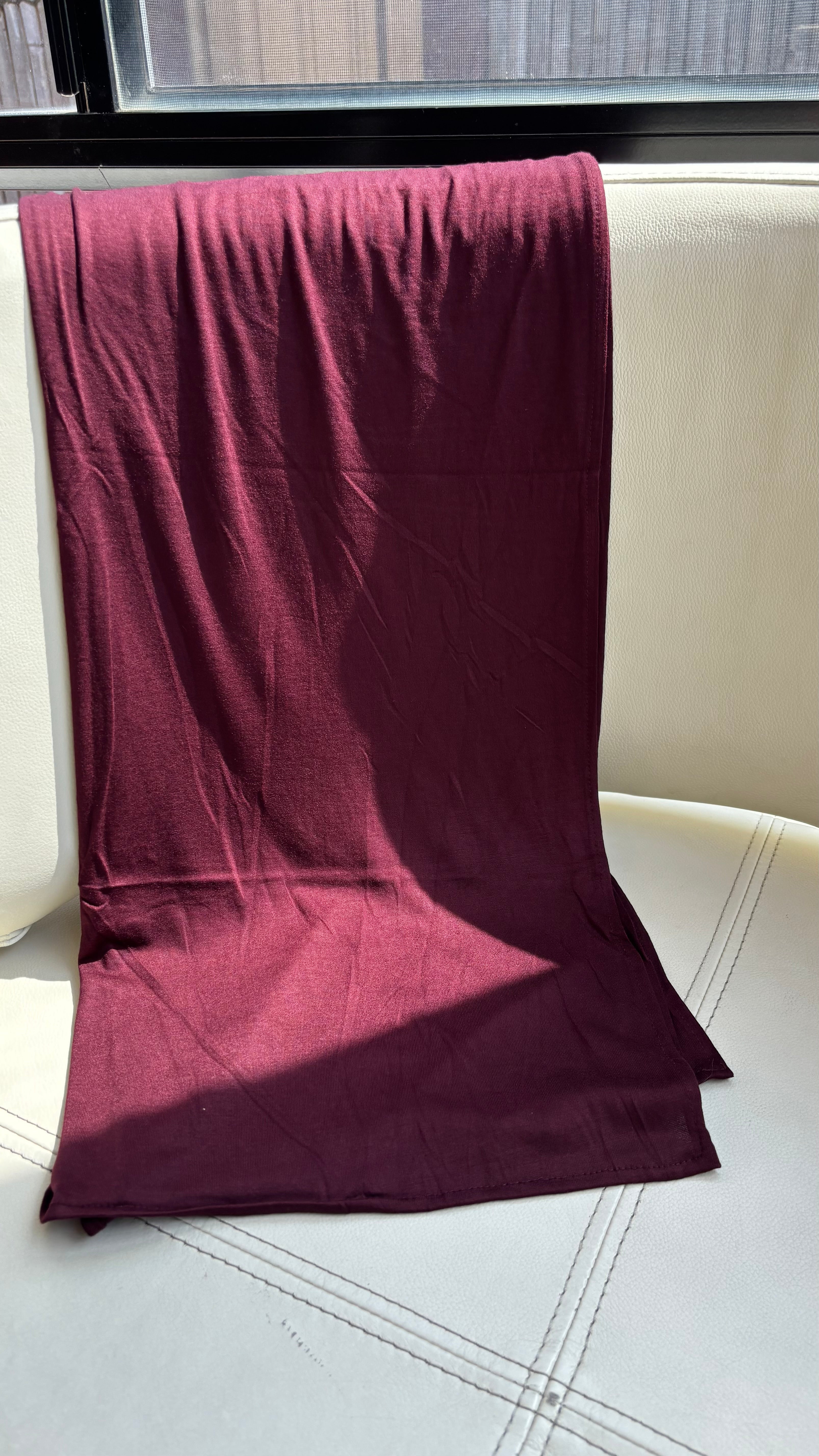 Dark Burgundy Jersey Hijab