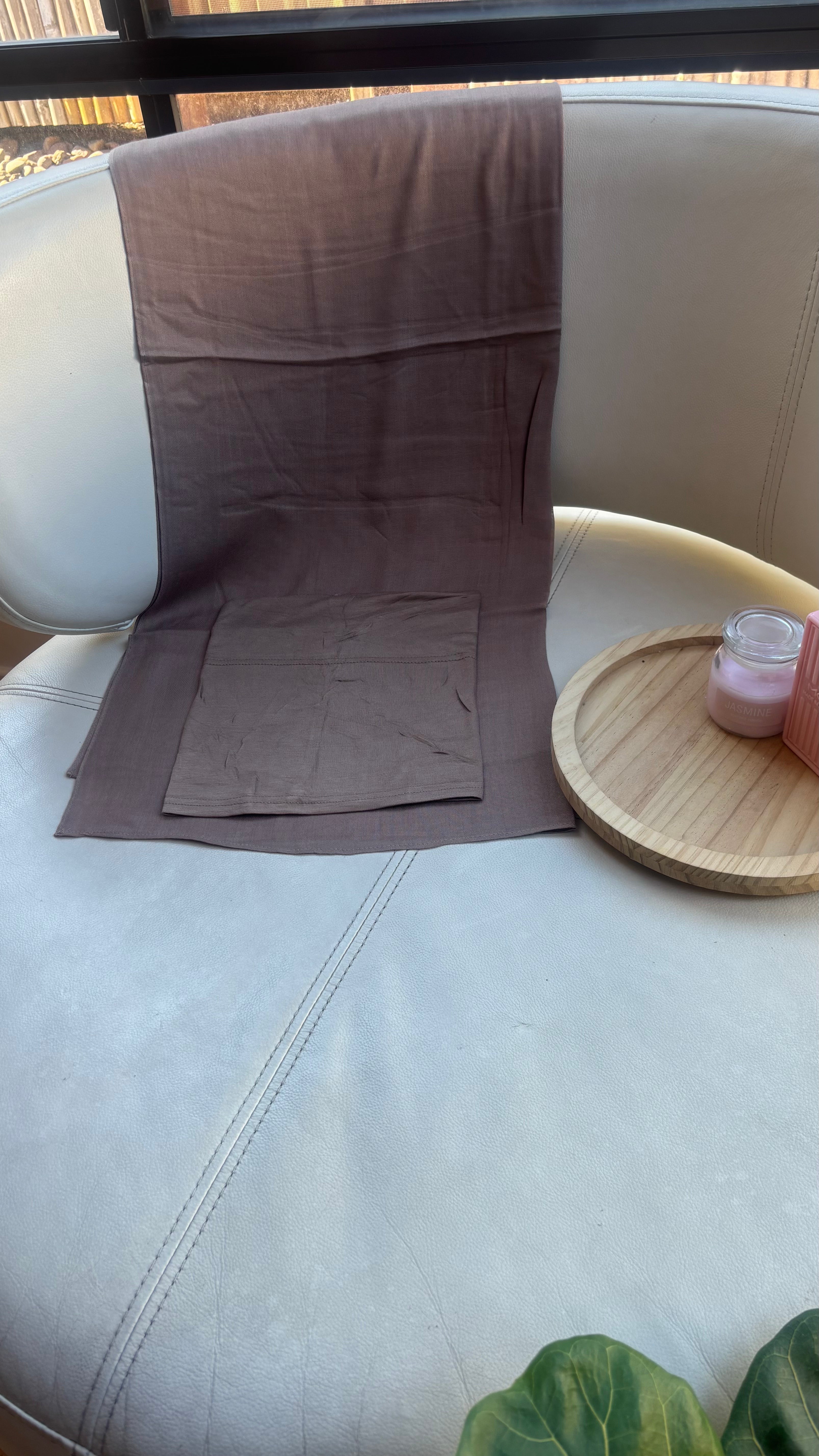 Mocha Modal Hijab & Matching Cap