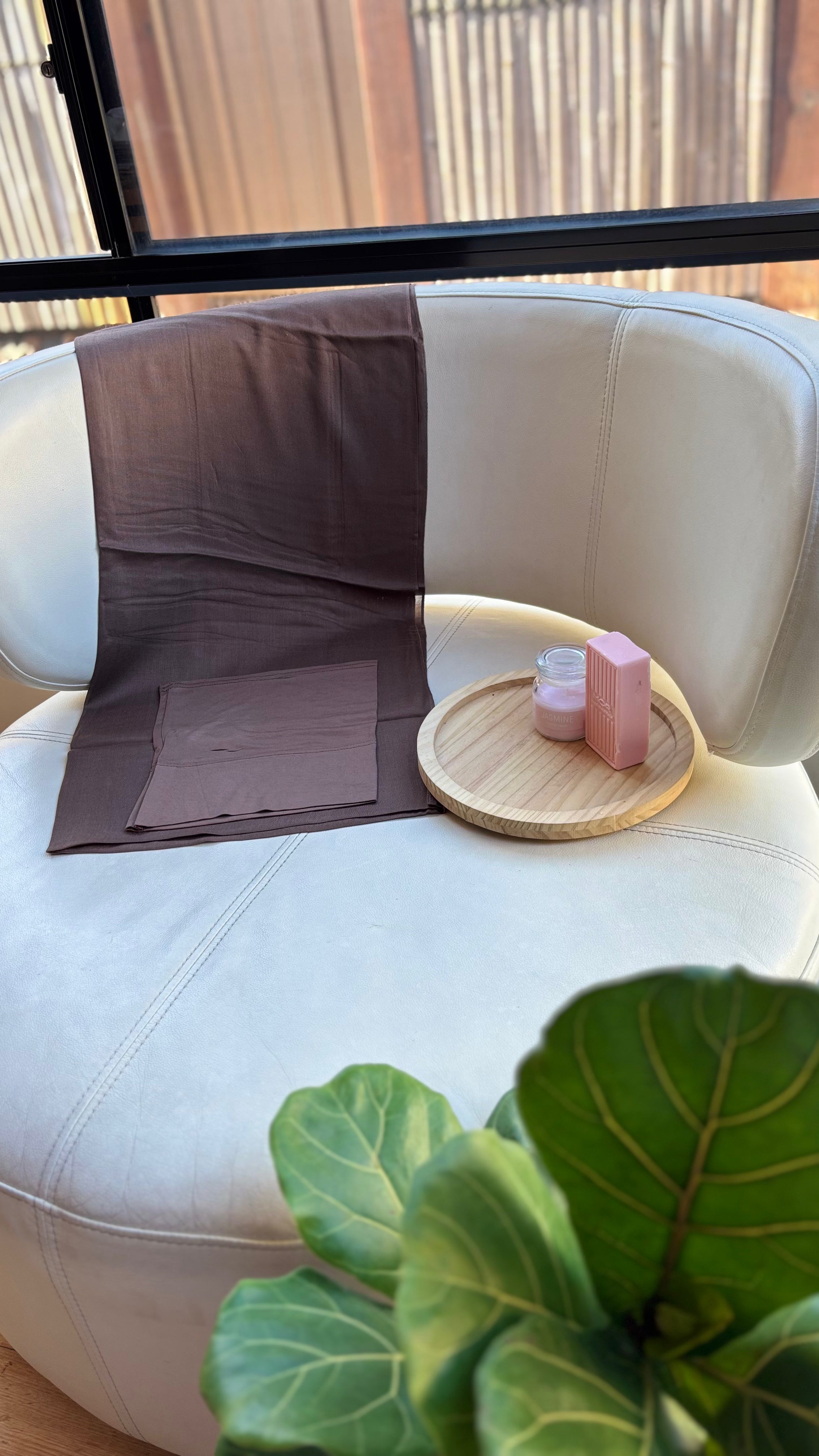 Chocolate Brown Modal Hijab & Matching Cap