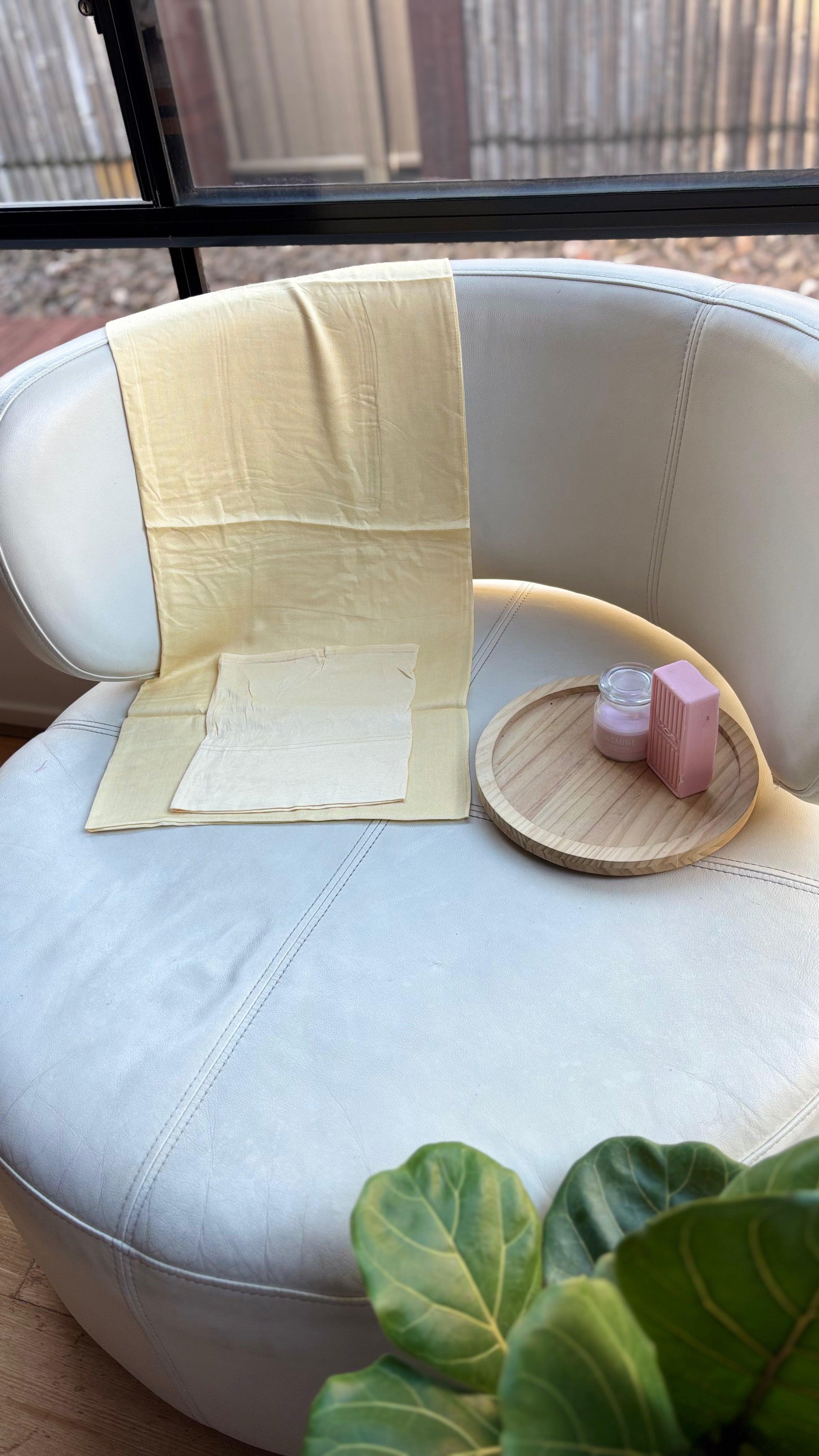 Baby Yellow Modal Hijab & Matching Cap