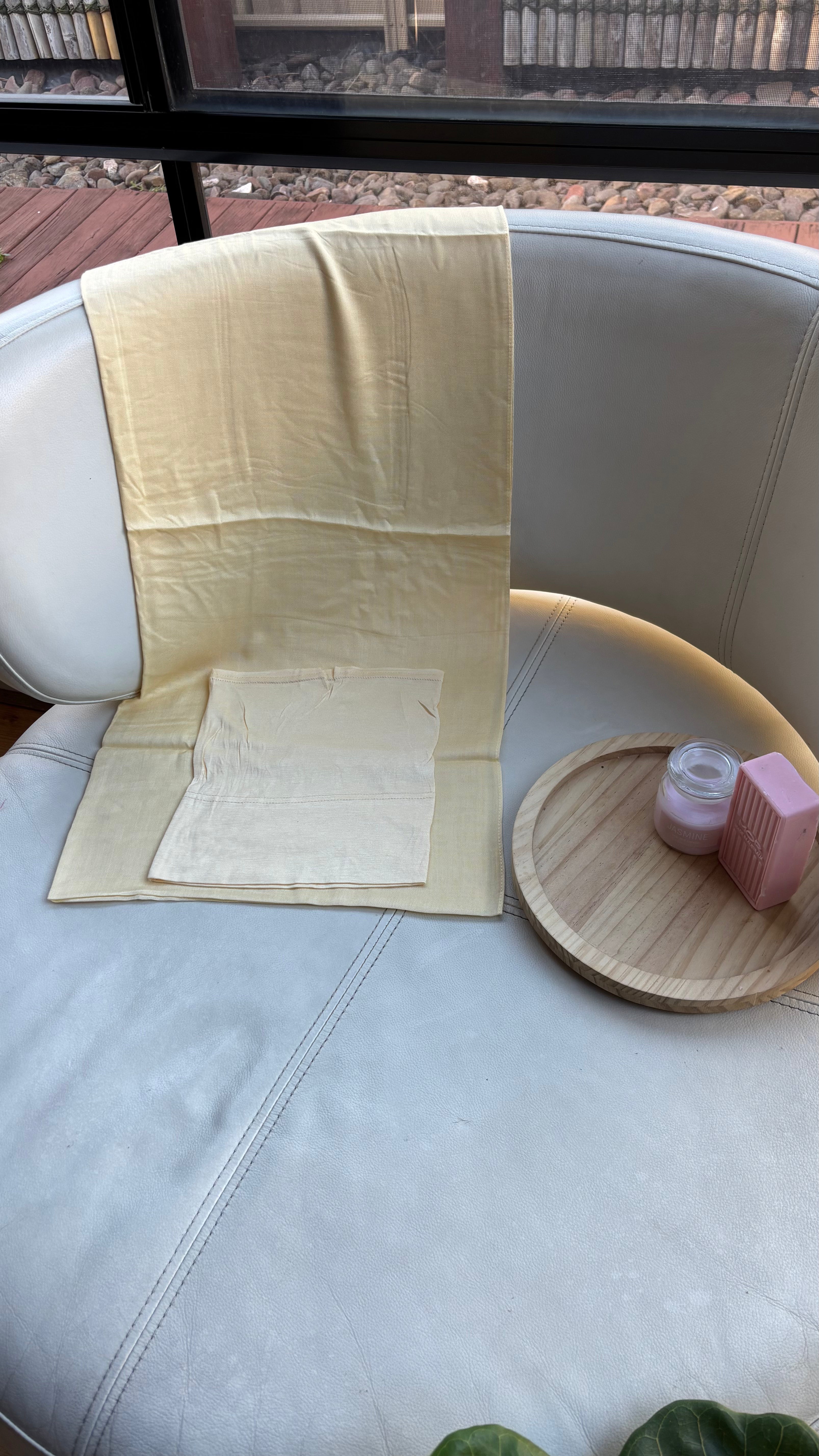 Baby Yellow Modal Hijab & Matching Cap