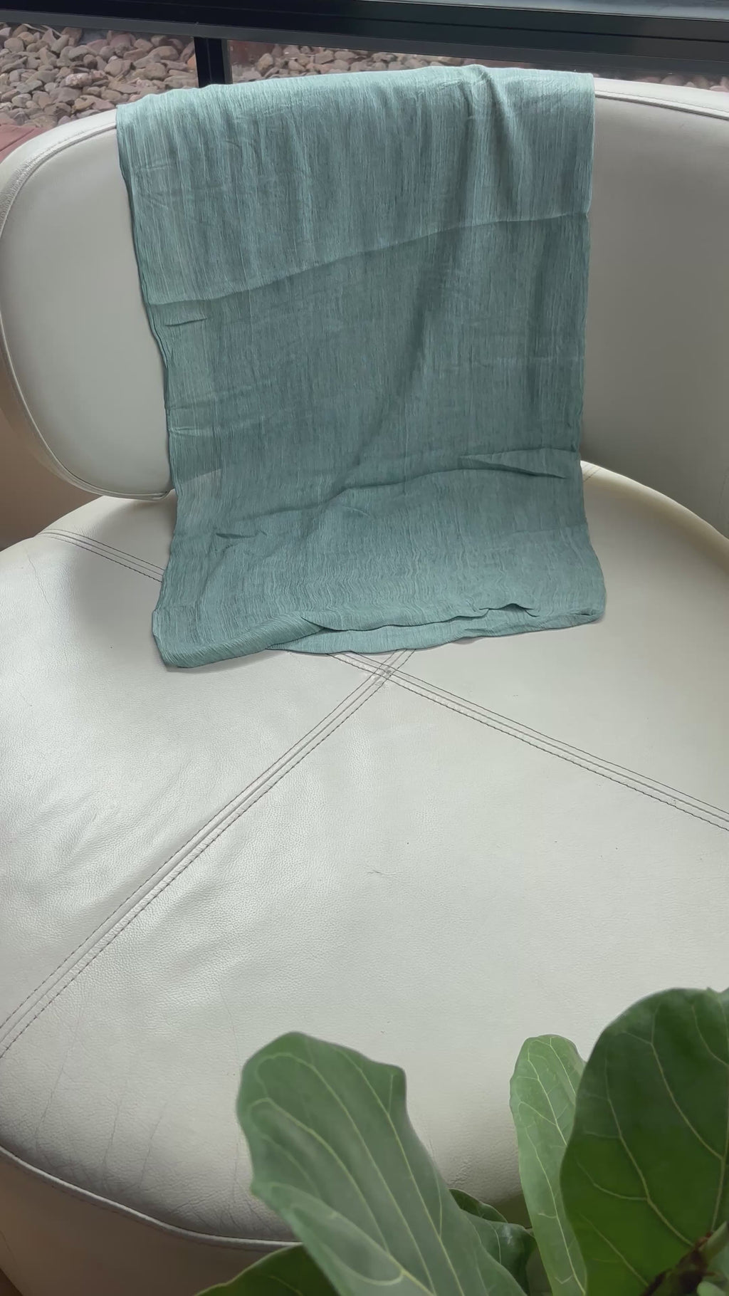 Teal Blue Crunch Modal Hijab