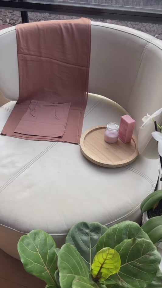 Light Brown Modal Hijab / Matching Cap