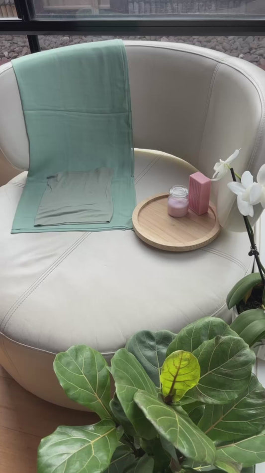 Mint Green Modal Hijabs / Matching Cap