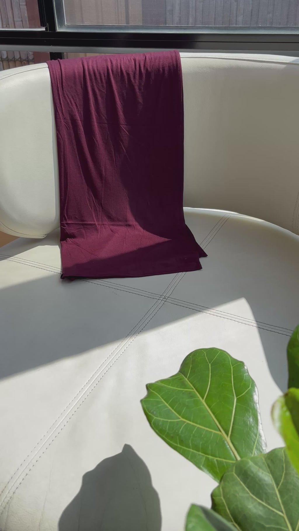 Dark Burgundy Jersey Hijab