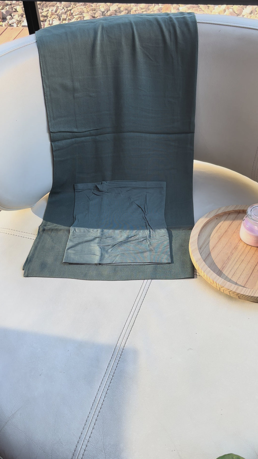 Forest Green Modal Hijab & Matching Cap