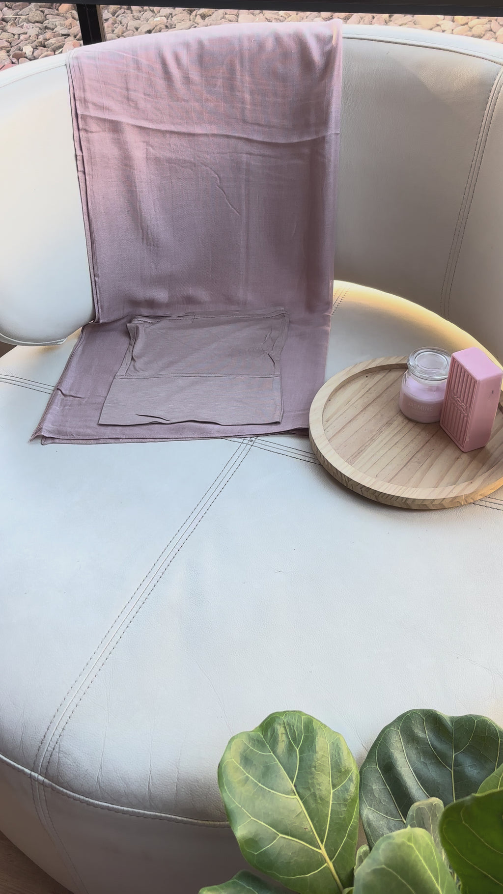 Pink Mist Modal Hijab & Matching Cap